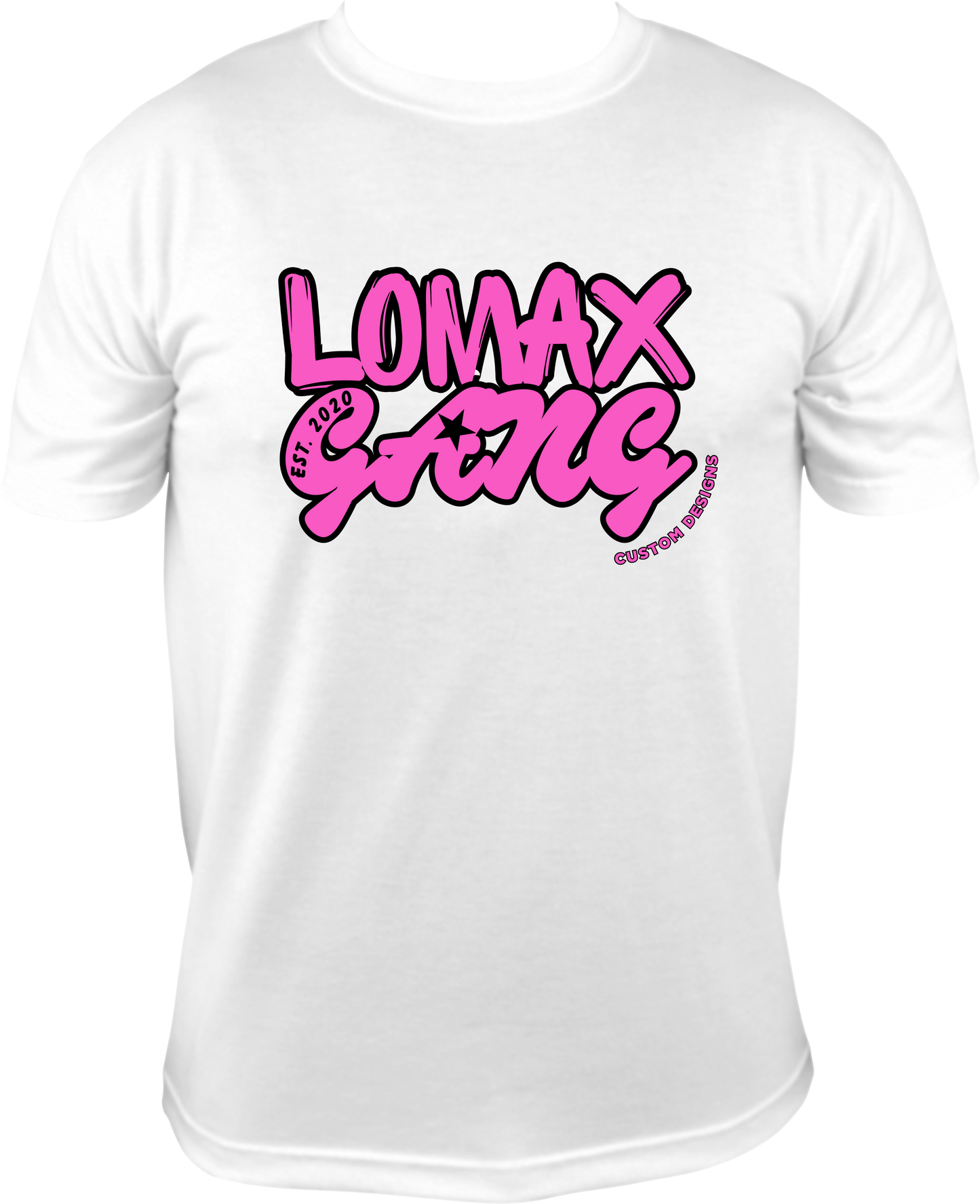 Lomax Gang Custom Designs Pink Logo Tee