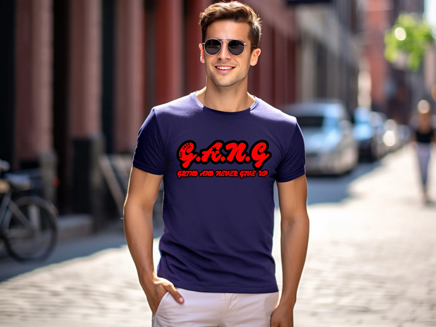 Grind And Never Give up Red logo