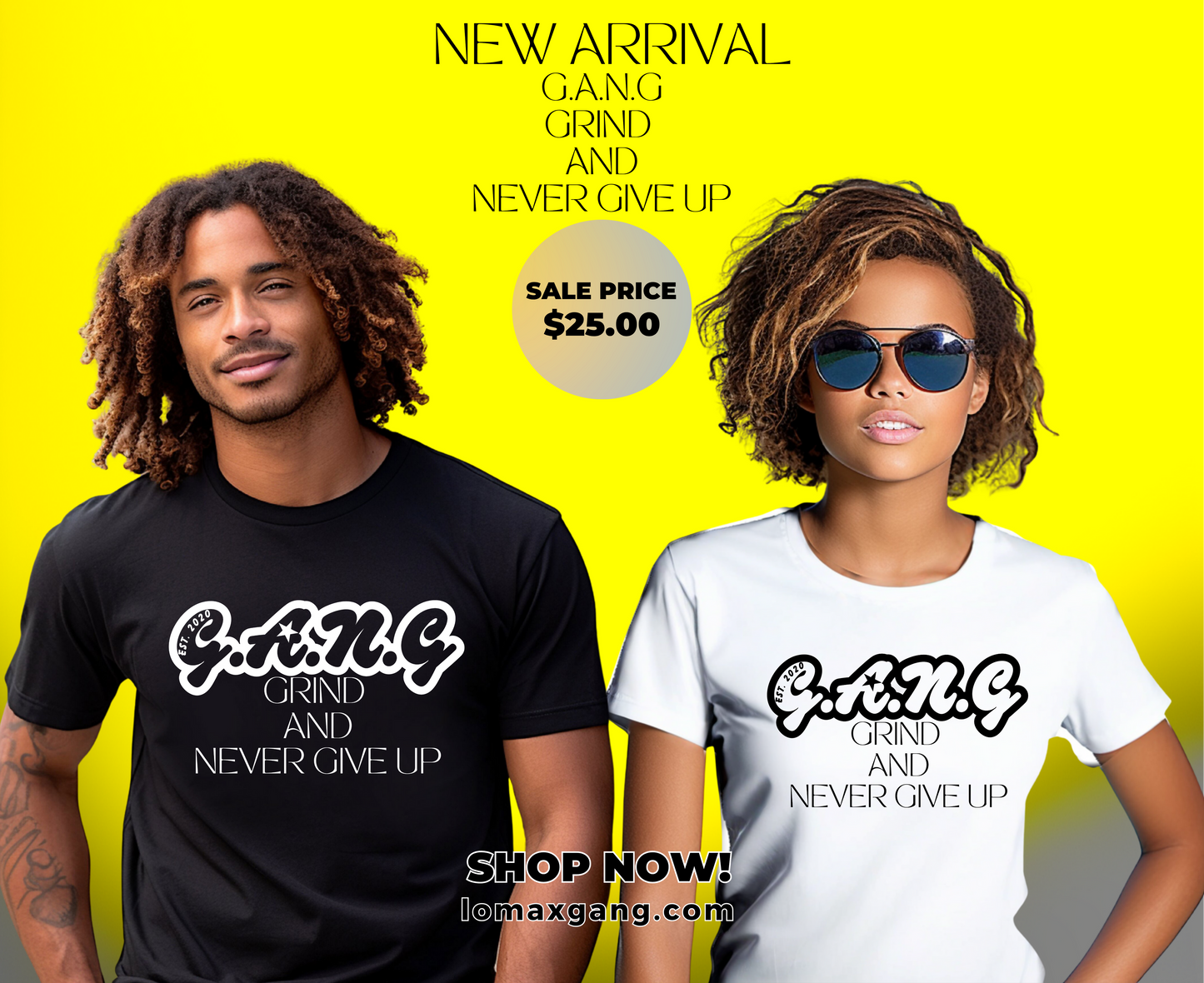 Grind And Never Give up black logo