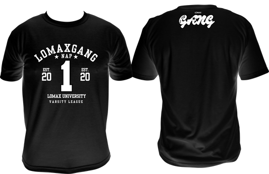 LOMAX GANG VARSITY LEAGUE T-SHIRT