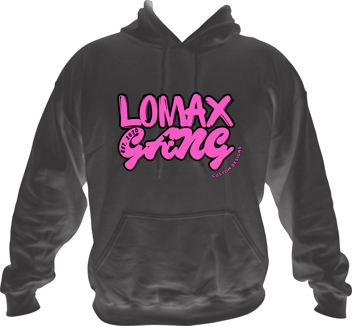 Lomax Gang Custom Designs Pink Logo Hoodie