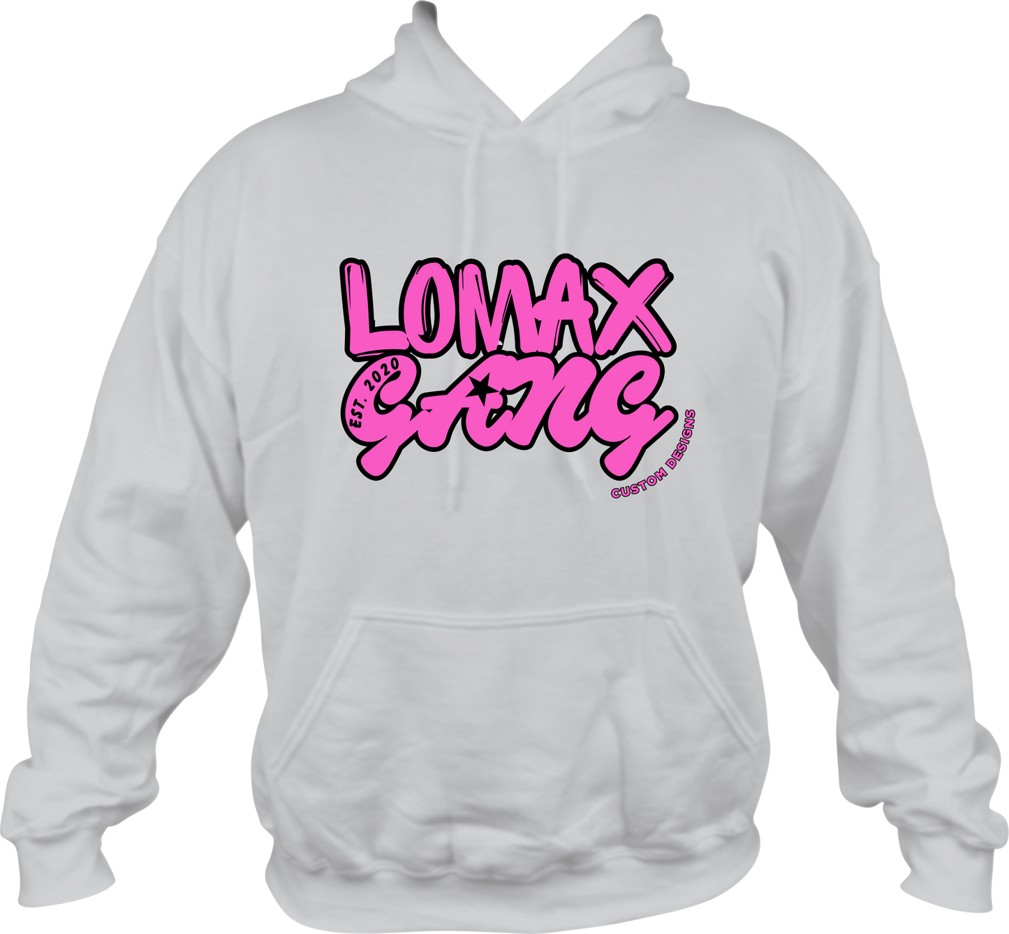 Lomax Gang Custom Designs Pink Logo Hoodie
