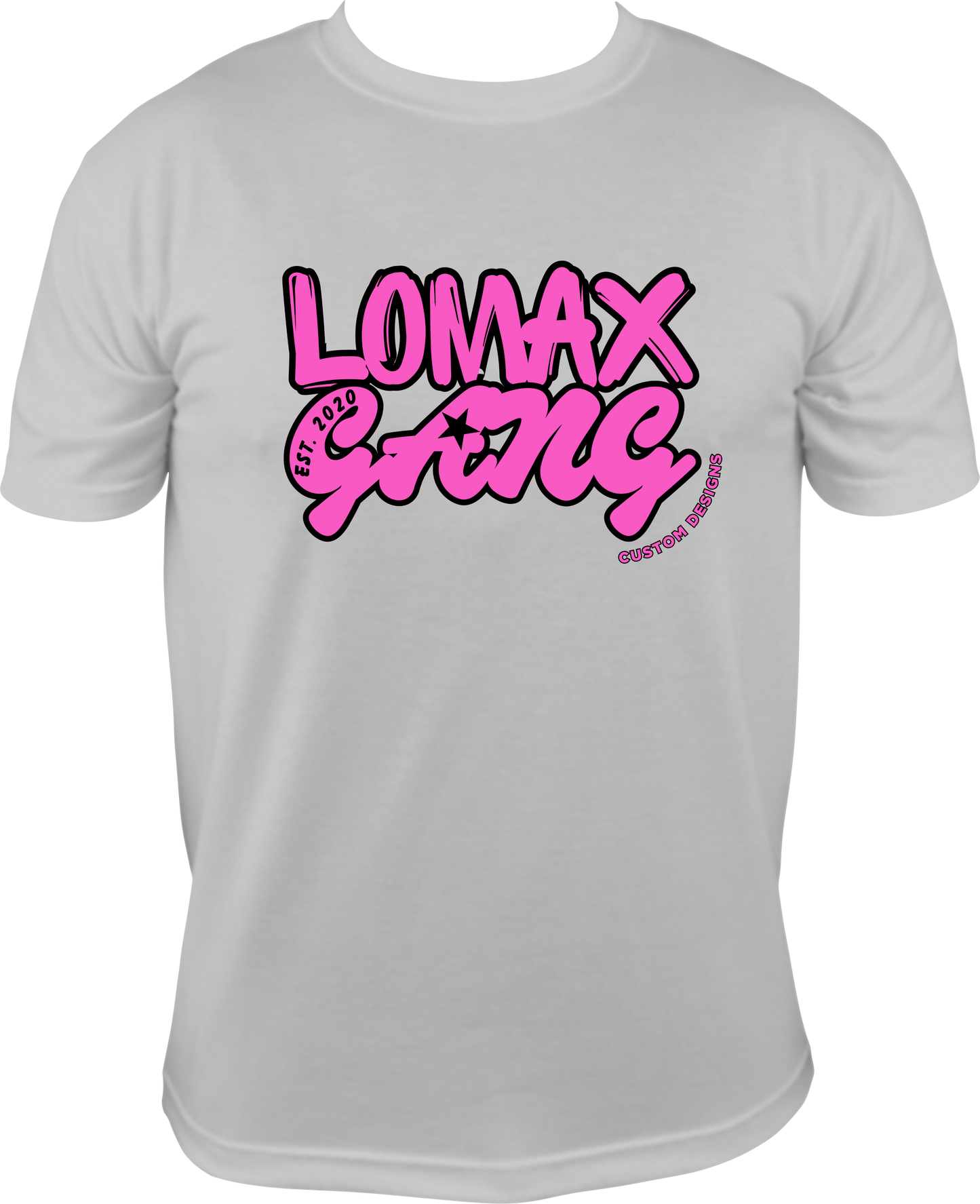 Lomax Gang Custom Designs Pink Logo Tee