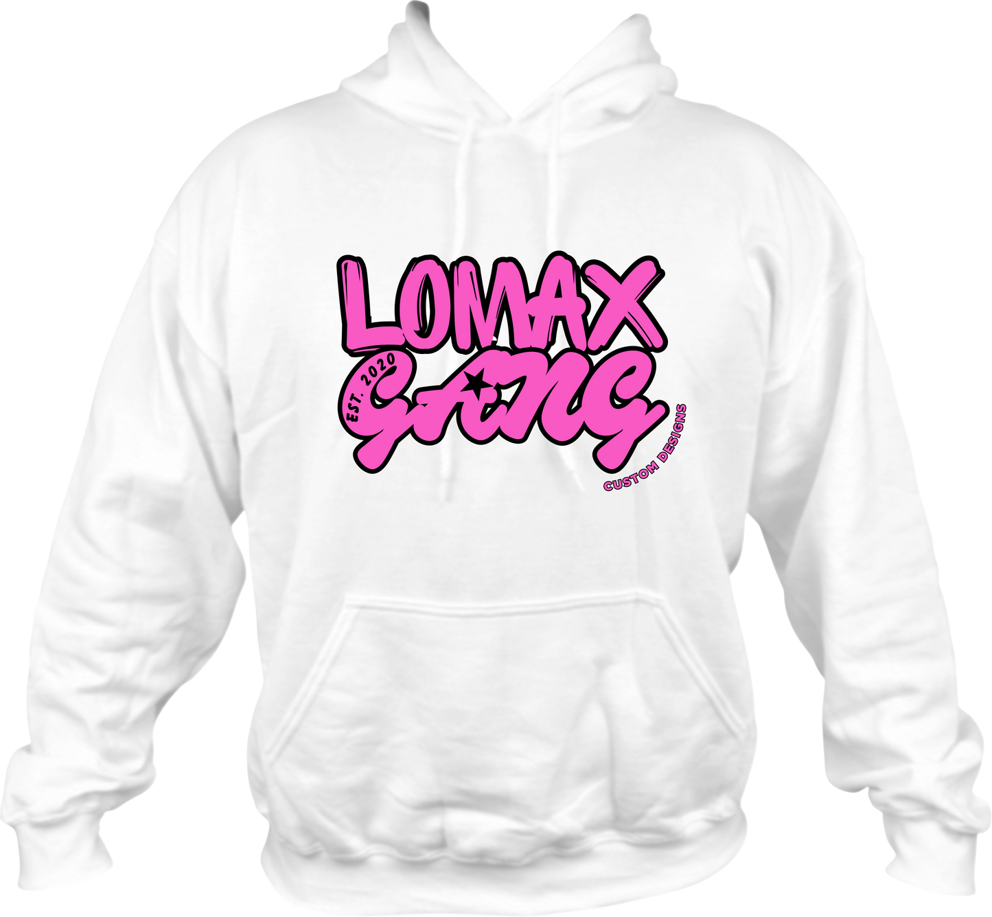 Lomax Gang Custom Designs Pink Logo Hoodie