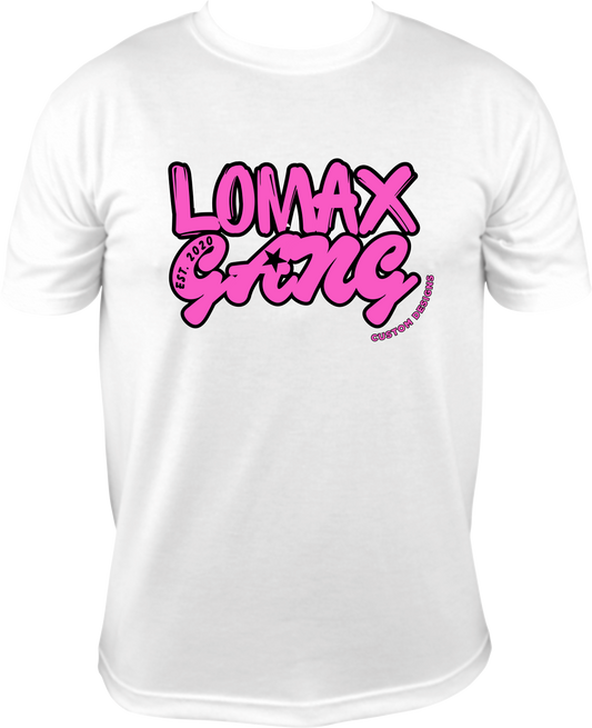 Lomax Gang Custom Designs Pink Logo Tee