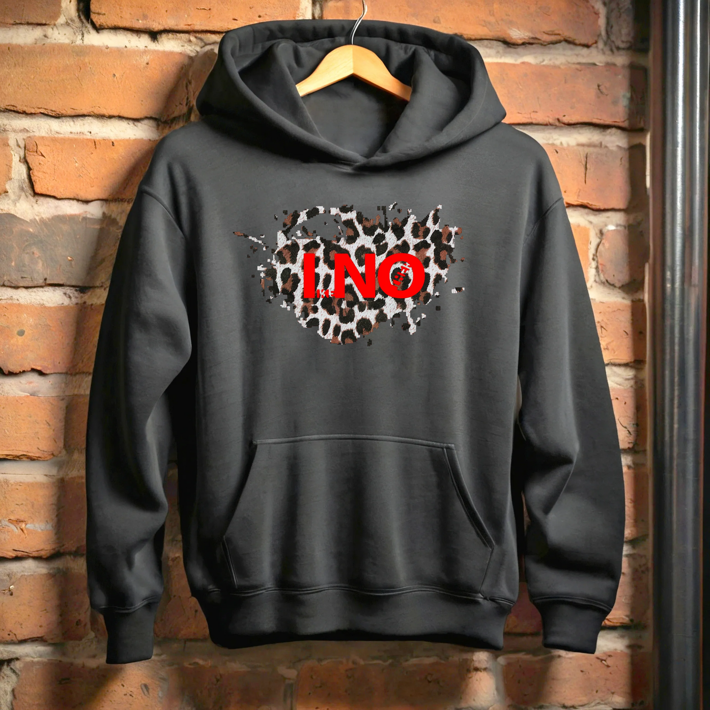 Leopard Print red LNO Splash Hoodie