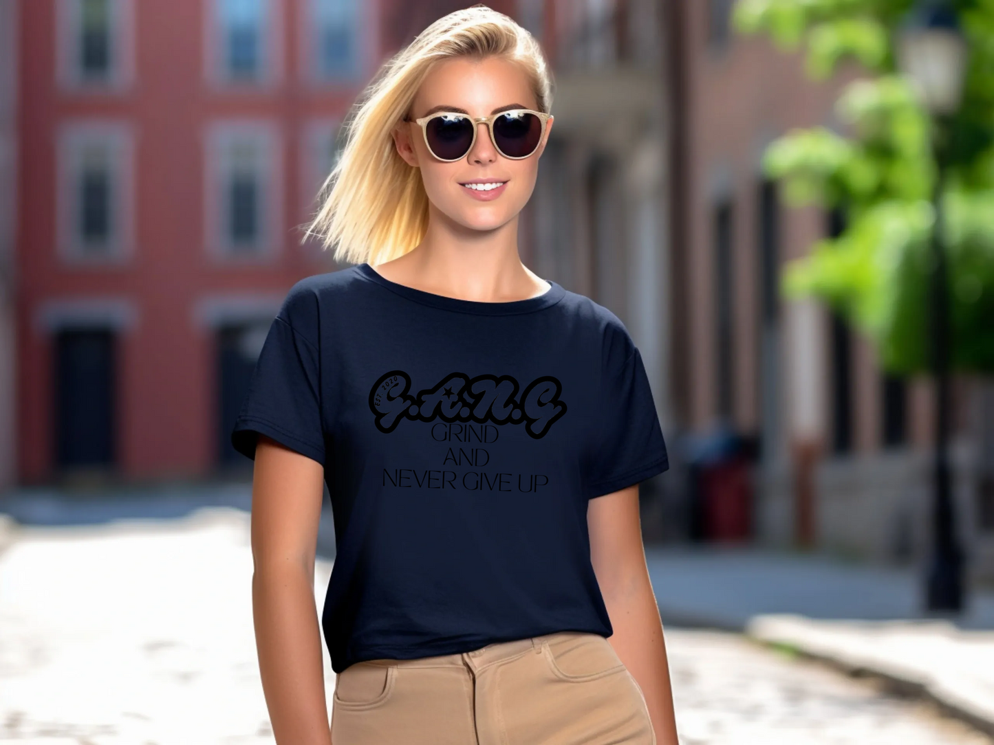 Grind And Never Give up black logo