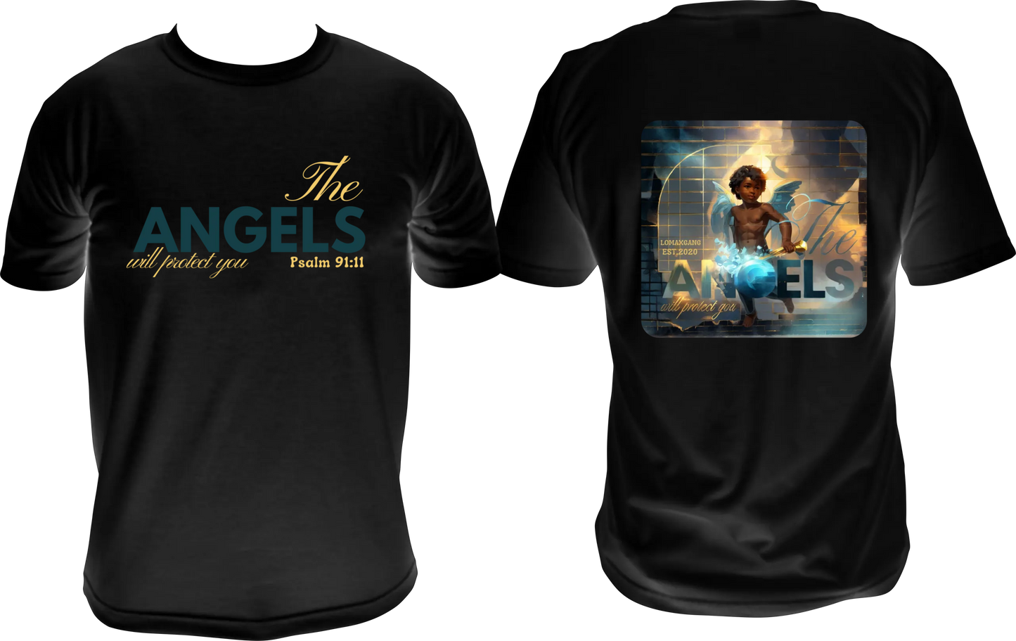 The Angels will protect you Gold & Blue