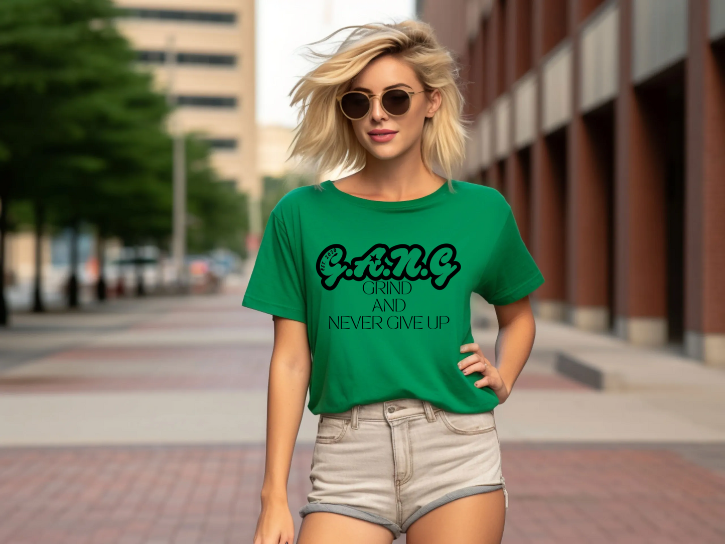 Grind And Never Give up black logo