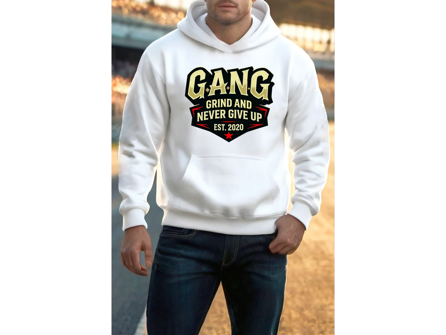 Grind And Never Give up graphic Hoodie