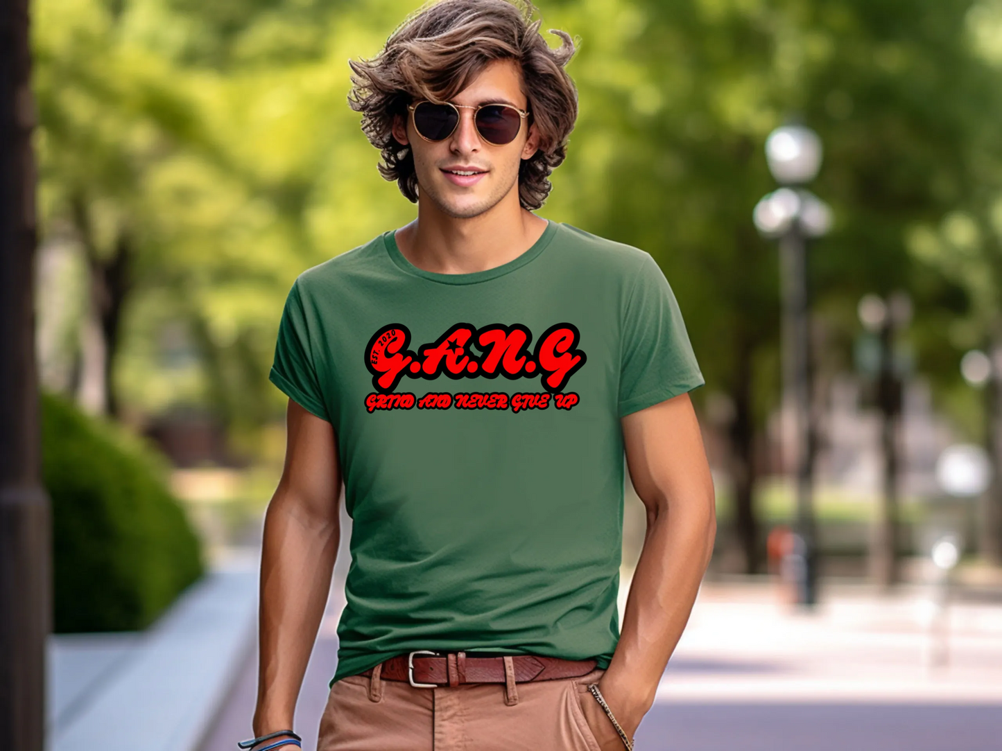 Grind And Never Give up Red logo