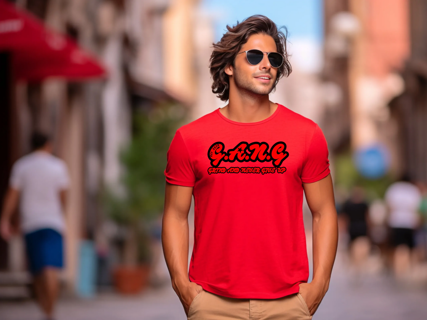 Grind And Never Give up Red logo