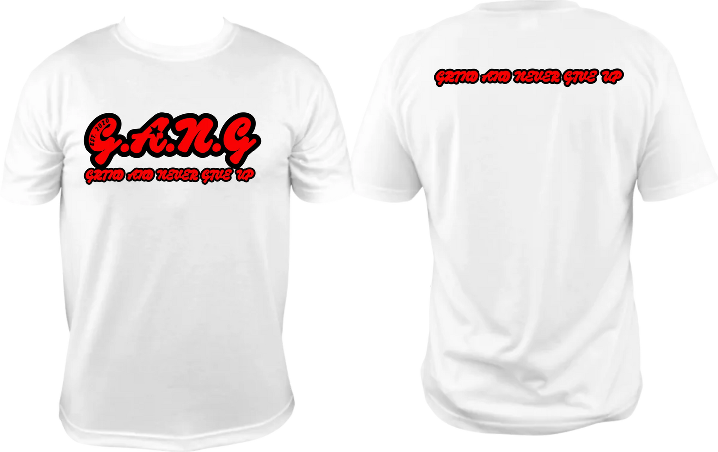 Grind And Never Give up Red logo