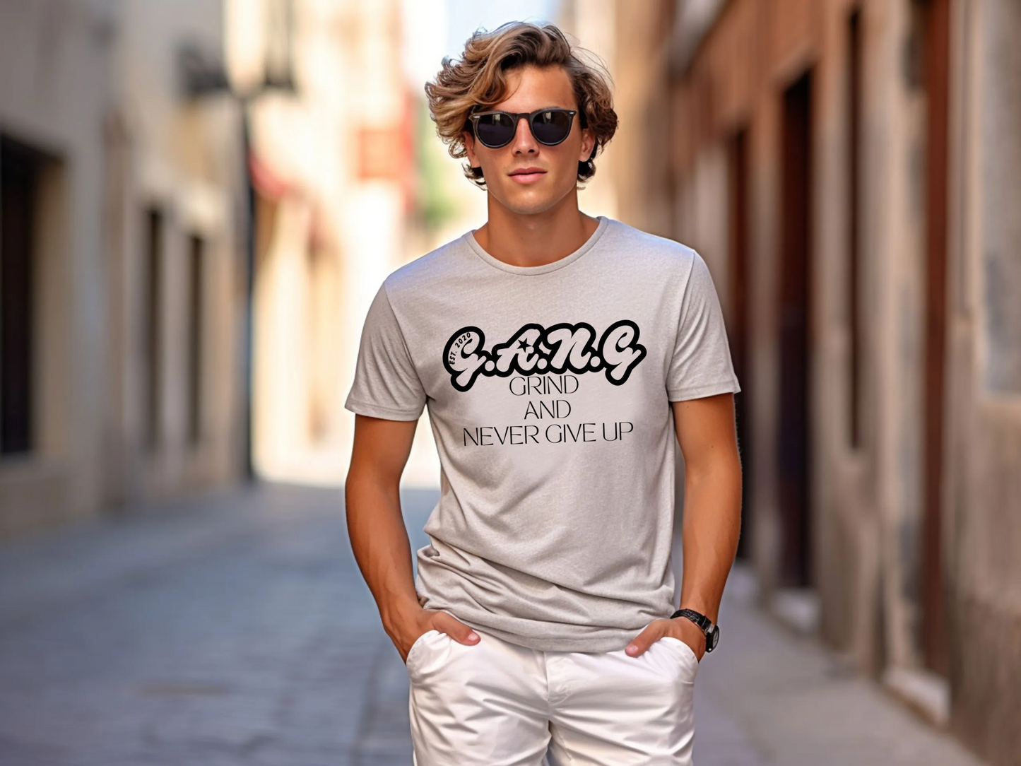 Grind And Never Give up black logo