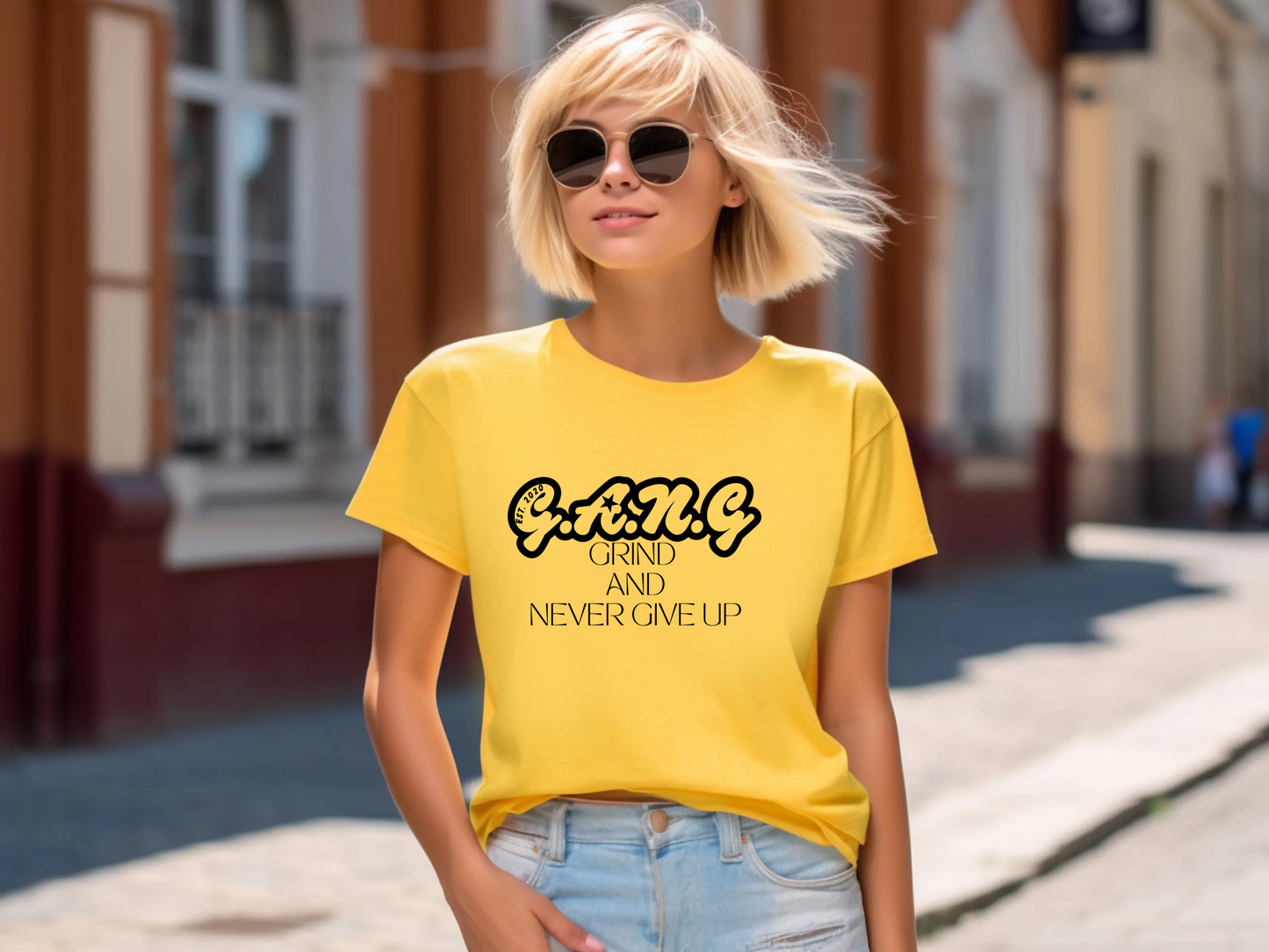 Grind And Never Give up black logo
