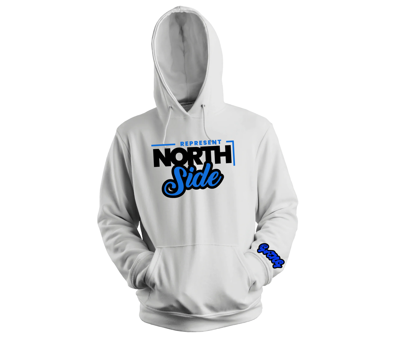 North Side Hoodie blue logo